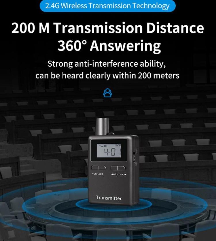 Conference simultaneous interpretation system 200m transmission range Sistem simultanega tolmačenja konferenc(图3)